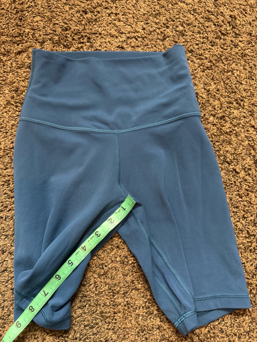 lululemon athletica high-waist biker shorts in slate blue - Picture 4 of 5